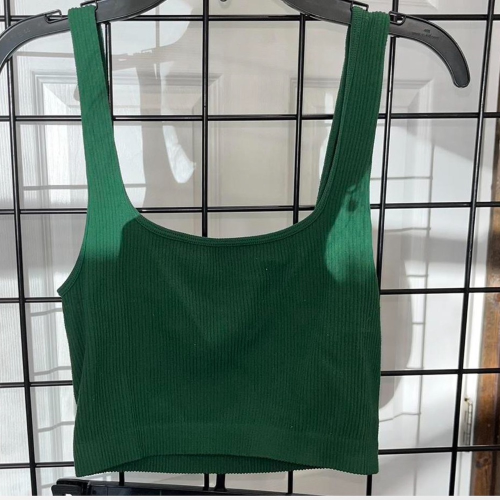 Zara Matching Ribbed Biker Short Set - Picture 2 of 5